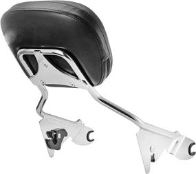 img 1 attached to 🏍️ Mofun Detachable Sissy Bar Chrome Backrest for Harley Touring Road King Electra Road Street Glide (2009-2022)