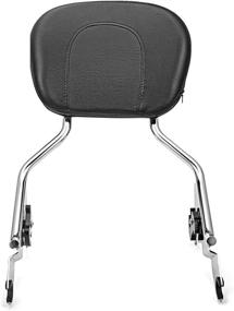 img 2 attached to 🏍️ Mofun Detachable Sissy Bar Chrome Backrest for Harley Touring Road King Electra Road Street Glide (2009-2022)