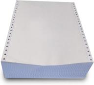 1000 count white 1-part fanfold continuous feed computer paper for dot matrix printers - margin perforated, ideal for bills, invoices, and receipts - firstzi blank 9.5x11 inches logo