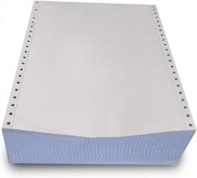 img 4 attached to 1000 Count White 1-Part Fanfold Continuous Feed Computer Paper For Dot Matrix Printers - Margin Perforated, Ideal For Bills, Invoices, And Receipts - FirstZi Blank 9.5X11 Inches