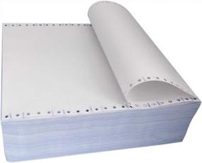 img 1 attached to 1000 Count White 1-Part Fanfold Continuous Feed Computer Paper For Dot Matrix Printers - Margin Perforated, Ideal For Bills, Invoices, And Receipts - FirstZi Blank 9.5X11 Inches