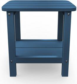 img 3 attached to Blue Outdoor Adirondack Side Table By SERWALL - Perfect Addition To Your Patio Furniture Set