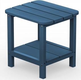 img 4 attached to Blue Outdoor Adirondack Side Table By SERWALL - Perfect Addition To Your Patio Furniture Set