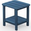 blue outdoor adirondack side table by serwall - perfect addition to your patio furniture set logo