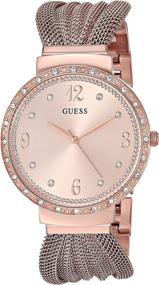 img 3 attached to GUESS Womens Stainless Crystal Accented Women's Watches via Wrist Watches