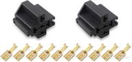 🔌 ehdis 30a/40a 5 pin relay connector socket with 5 x 6.3mm terminals, car truck vehicle relay case holder, pack of 2: high-quality relay connectors for automotive application logo