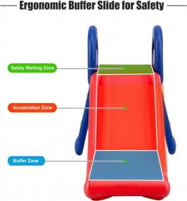 img 1 attached to Safeplus Kids Indoor Folding Slide: Strudy & Safe Climber For Little Ones Baby Boys Girls Play Toys