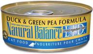 dick van patten's natural balance limited ingredient duck and green pea canned cat food - case of 24, 5.5 oz. логотип