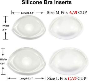 img 2 attached to 👙 Summer Swimsuit & Bikini Enhancers - Waterproof Silicone Bra Inserts for Push Up & Enhanced Bust