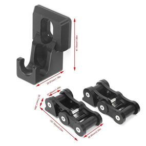 img 1 attached to Car Hood Latches Red CNC Aluminum Alloy Stainless Steel Bonnet Lock Replacement Hood Latches Fit For Jeep Wrangler JK JKU 2007‑2018 Bonnet Fixing Parts(Black)