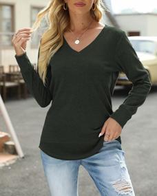img 2 attached to Women'S Fall Fashion: Long Sleeve Tops, Casual Tunics, V Neck Blouses & Loose Tees!