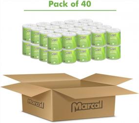 img 3 attached to Зеленая и экологически чистая туалетная бумага Marcal - 100% переработанная и сертифицированная - 1000 листов в рулоне
