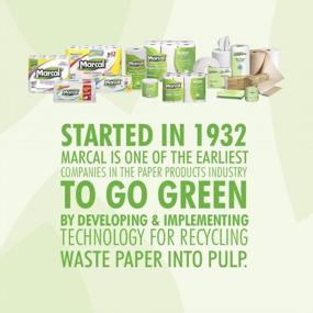 img 1 attached to Зеленая и экологически чистая туалетная бумага Marcal - 100% переработанная и сертифицированная - 1000 листов в рулоне