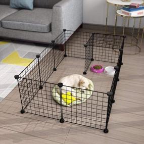 img 4 attached to Create A Safe Haven For Your Pet With LANGRIA 24 PCS DIY Pet Playpen - Perfect For Guinea Pigs And Puppies!