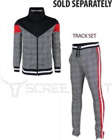 img 2 attached to Urban Cool: SCREENSHOT Men'S Premium Track Jacket With Slim Fit And Street Style Side Taping