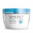 seacret body butter: luxurious moisturizing cream with shea butter, dead sea minerals and vitamins e & c in a delightful 8.5 fl. oz jar logo
