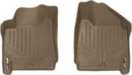 🏆 maxliner tan floor mats for cadillac srx 2010-2016 - 1st row liner set logo