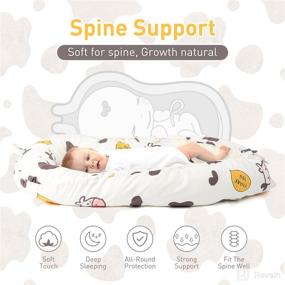 img 1 attached to 🐮 Knirose Baby Lounger Baby Nest Co-Sleeping for Baby - Soft, Breathable & Portable – Adjustable Newborn Lounger Crib Bassinet – Perfect Shower Gift (Cow)