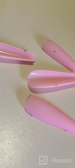 img 1 attached to 100Pc Full Cover Matte Coffin Press On False Nails - LoveOurHome Ballerina Artificial Fingernails For Manicure And Nail Decor - Available In 10 Sizes review by Gina Acevedo