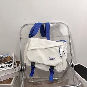 img 3 attached to Messenger Bag For School, 13 Inch Laptop Messenger Bags For Men Women Water Resistant Unisex Canvas Shoulder Bag