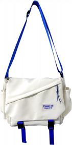 img 4 attached to Messenger Bag For School, 13 Inch Laptop Messenger Bags For Men Women Water Resistant Unisex Canvas Shoulder Bag