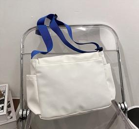 img 1 attached to Messenger Bag For School, 13 Inch Laptop Messenger Bags For Men Women Water Resistant Unisex Canvas Shoulder Bag