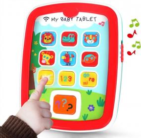 img 4 attached to Interactive Learning Tablet Toy For Infants And Toddlers: GILOBABY Baby Tablet With Music, Light, Numbers, Alphabet, Animals, And Colors - Perfect Gift For Kids Aged 6-18 Months