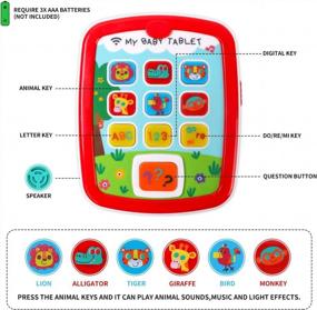 img 1 attached to Interactive Learning Tablet Toy For Infants And Toddlers: GILOBABY Baby Tablet With Music, Light, Numbers, Alphabet, Animals, And Colors - Perfect Gift For Kids Aged 6-18 Months