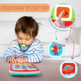 img 3 attached to Interactive Learning Tablet Toy For Infants And Toddlers: GILOBABY Baby Tablet With Music, Light, Numbers, Alphabet, Animals, And Colors - Perfect Gift For Kids Aged 6-18 Months