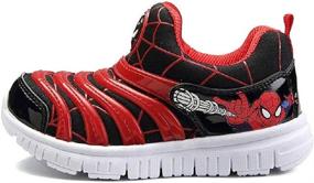 img 4 attached to WZHKIDS Spider Man Running Sneakers Caterpillar Boys' Shoes via Sneakers