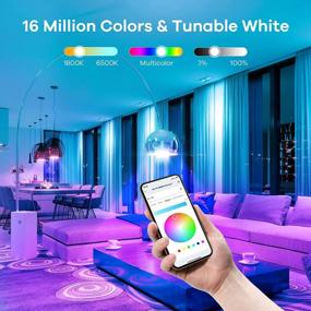img 1 attached to Transform Your Home With Linkind Smart Light Bulbs: Alexa And Google Home Compatible, RGBW LED Bulbs Set Of 4 Wi-Fi Enabled – No Hub Needed!