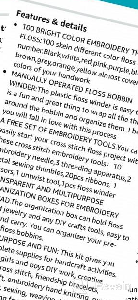 img 1 attached to 108-Piece Embroidery Floss Friendship Bracelet String Kit For Cross Stitch Threads By Looen review by Matthew Evans