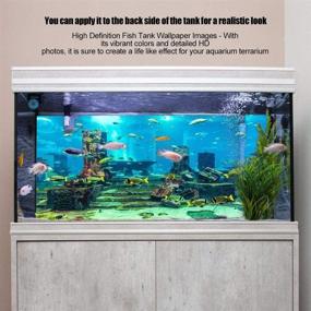 img 2 attached to Sticker Aquarium Background Underwater Decorations Fish & Aquatic Pets and Aquarium Decor