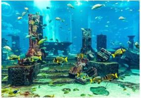 img 4 attached to Sticker Aquarium Background Underwater Decorations Fish & Aquatic Pets and Aquarium Decor
