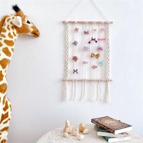 img 1 attached to 🎀 Easever Bow Holder: Stylish Hair Bow Organizer & Boho Wall Hanging for Girls Room