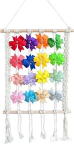 img 3 attached to 🎀 Easever Bow Holder: Stylish Hair Bow Organizer & Boho Wall Hanging for Girls Room