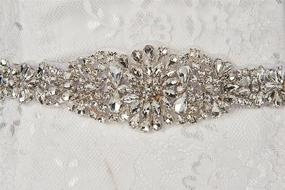 img 1 attached to Sisjuly Rhinestone Crystal Wedding Evening Women's Accessories ~ Belts