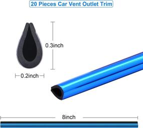 img 3 attached to 20 Pieces Car Air Conditioner Outlet Decorative U Shape Moulding Trim Strips Plating Air Outlet Trim Strip Interior Air Vent Grille Switch Rim Trim Outlet Decor Strip DIY (Blue)