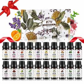 img 4 attached to Organic Aromatherapy Essential Oil Set For Home - 20 Pack 10Ml Bottles Of Pure And Natural OTU Oils For Diffusers, Massages, Custom Candles And Baths - Perfect Gift For Loved Ones