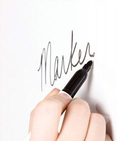 img 1 attached to Get 12-Count U Brands Medium Point Black Dry Erase Markers With Erasers For Low Odor Writing!