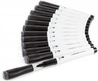 get 12-count u brands medium point black dry erase markers with erasers for low odor writing! logo