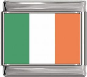 img 4 attached to Irish Pride On Your Wrist: Ireland Flag Italian Charm Bracelet Link