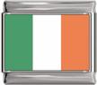 irish pride on your wrist: ireland flag italian charm bracelet link logo