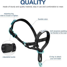 img 1 attached to 🐾 Pawaboo Dog Head Collar: Reflective Nylon Head Halter for Easy Control & Leash Training of your Pet Dog