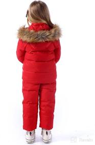 img 2 attached to 🧥 ZOEREA Winter Snowsuit for Girls & Boys - Hooded Duck Down Jacket + Trousers Set - Unisex Baby Clothing