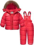 🧥 zoerea winter snowsuit for girls & boys - hooded duck down jacket + trousers set - unisex baby clothing logo