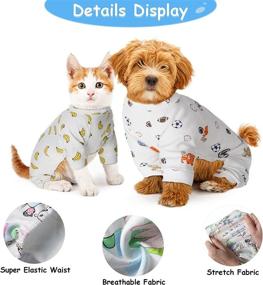 img 1 attached to 🐶 Comfy and Cute: 3-Piece Puppy Pajamas Set for Small-Medium Dogs