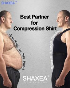 img 3 attached to Shaxea Men'S Shapewear High Waist Tummy Abdomen Leg Control Shorts Slimming Body Shaper Underwear Boxer Brief
