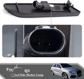 img 1 attached to Upgraded NJSBYL Q3 LED Side Marker Light Kit With Smoked Lens For 2015-2018 Audi Q3 - Amber Front Turn Signal Lamps Powered By 40-SMD LED - OEM Replacement Front Sidemarker Lamps
