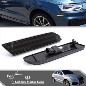 img 2 attached to Upgraded NJSBYL Q3 LED Side Marker Light Kit With Smoked Lens For 2015-2018 Audi Q3 - Amber Front Turn Signal Lamps Powered By 40-SMD LED - OEM Replacement Front Sidemarker Lamps